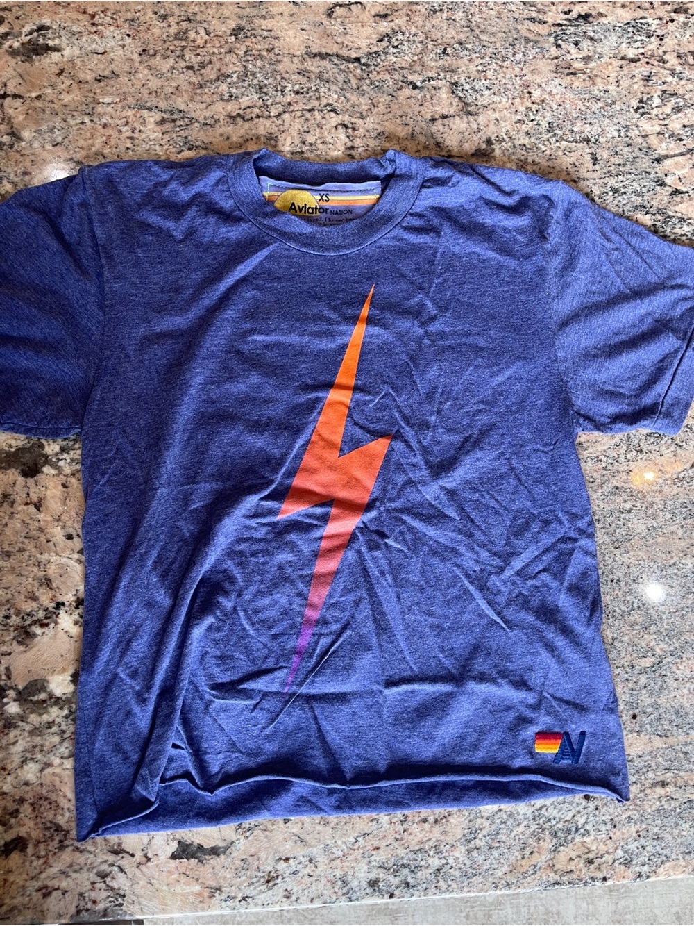 Aviator Nation Boyfriend Crop Bolt Tee